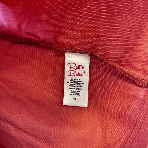 Rufflebutts Corduroy Cross-Back Jumper Dress Ruffle Straps Pink Girls Size 4T - Picture 7 of 10